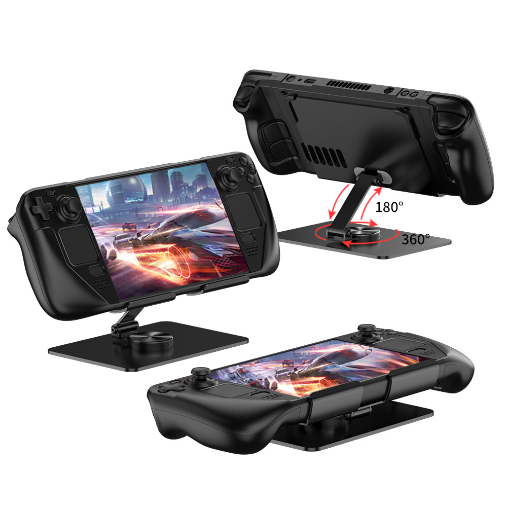 For Steam Deck Shockproof Carbon Steel Protective Case Anti-drop Game Controller Cover with Display Stand Holder For Steam Deck Shockproof Carbon Steel Protective Case Anti-drop Game Controller Cover with Display Stand Holder